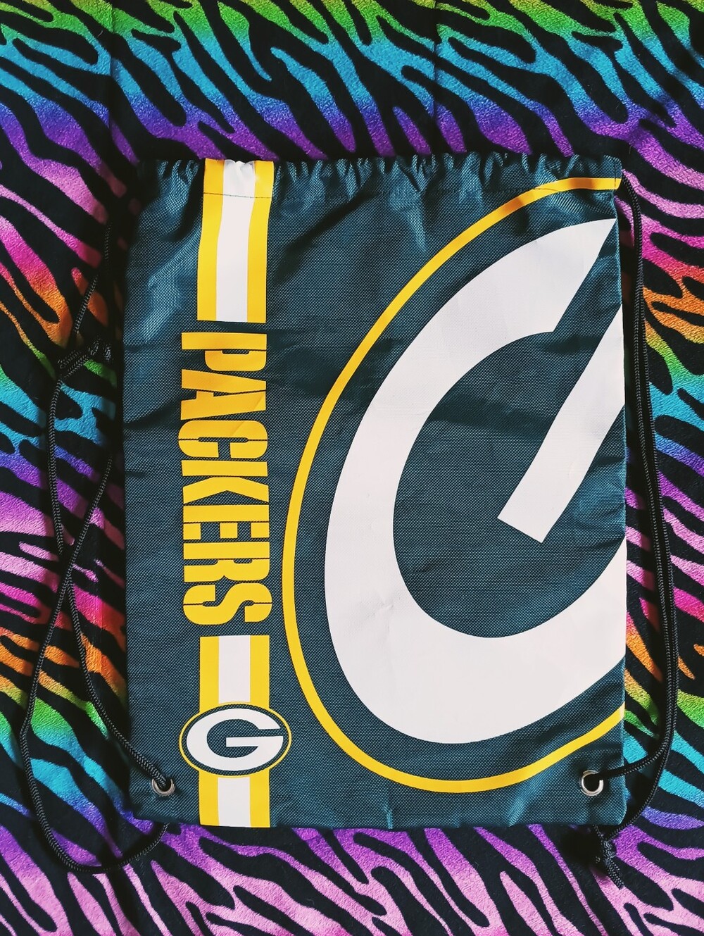 💚💛 Green Bay Packers FOCO Drawstring Bag Backpack Collectibles NFL Logo